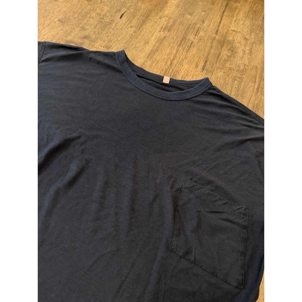 Lunya "Good in Bed" Cotton Transdry Sleep Tee Oversized Pocket Loungewear Shirt